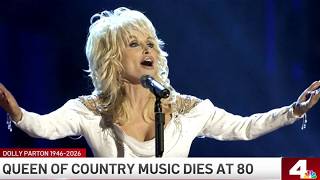 Dolly Parton: Remembering a country music icon
Country music queen, actress and philanthropist Dolly Parton died Tuesday at age 80. Lolita Lopez reports for NBC4 at 3 p.m. on Aug. 25, 2026. Dolly Parton: Remembering a country music icon
