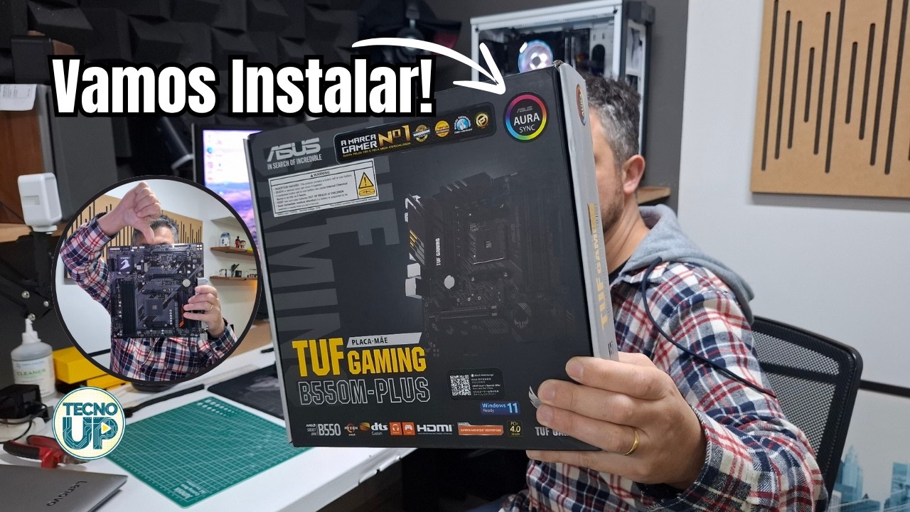 Minha Placa-Mãe Estragou! 😱 Comprei uma Asus TUF B550M Plus e Montei o PC do Zero!