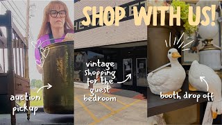 Auction Pickup, Vintage Shopping for The Guest Bedroom, and a Booth Drop Off