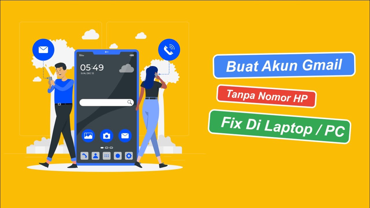 Cara Buat Akun Gmail Tanpa No HP di Laptop N PC Terbaru 2022 - YouTube