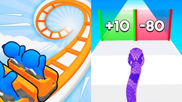 Runner Coaster vs Snake Run Race Satisfying ASMR  Gameplay (Android,ios) (New Update)