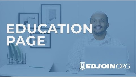 EDJOIN Application Process: Education Page