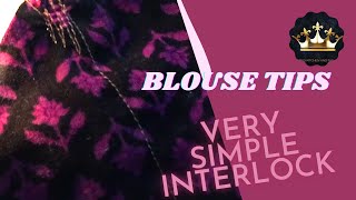 #BLOUSE TIPS -  VERY SIMPLE INTERLOCKING IN TAMIL | QKF