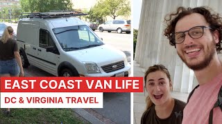 East Coast USA Ford Transit Connect Van Life: Maryland and Washington DC Travel, Virginia Road Trip