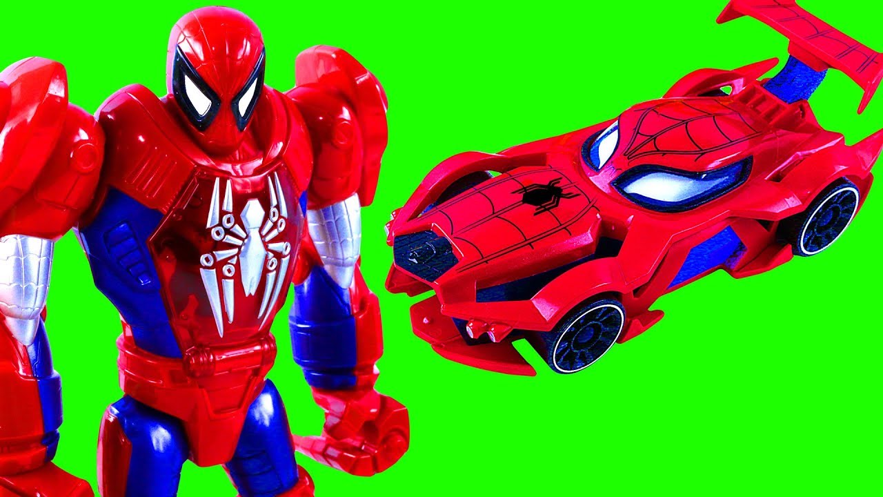 2 en 1 Guerrero deformación Araña spiderman transformar Robot Automóvil 