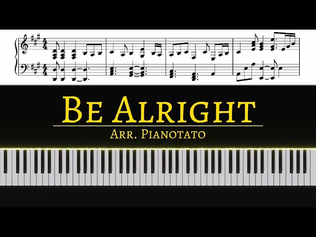 Be Alright (Acoustic) - Justin Bieber | Piano cover by Pianotato class=