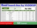 Search Box in Excel using VLOOKUP | No VBA