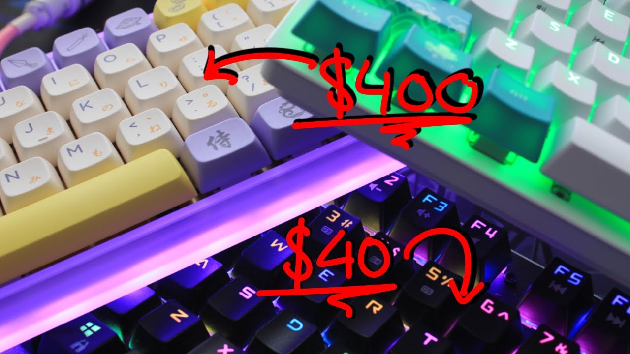 Comparing a $40 keyboard to a $400 keyboard! - YouTube