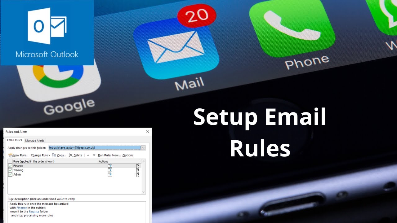 How To Use Email Rules In Microsoft Outlook YouTube