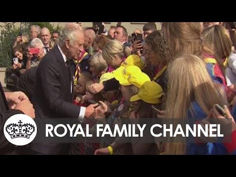 King charles greets crowds at hillsborough castle