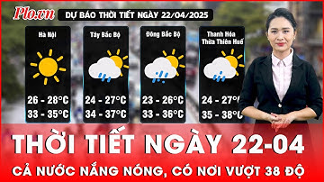 Thời tiết ngày 22-04: Cả nước nắng nóng, có nơi vượt 38 độ | Tin tức 24h