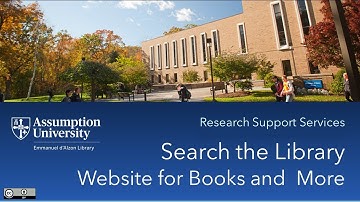 Search the Library Website for Books and More