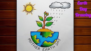 World Earth Day Drawing || Save Earth Poster Making || Mother Earth Day Drawing 2022.