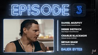 Charlie Blackmon, Derek Dietrich, Bryan Shaw, & Daniel Murphy join Trevor Bauer on Bauer Bytes EP 3