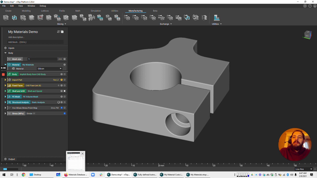 nTop Live: Custom Material Properties for Mechanical & Thermal Simulation