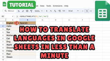 How to translate languages in google sheets in less than 1 minute
