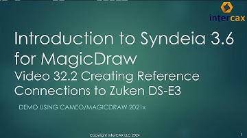 Creating Reference Connections to Zuken DS-E3 | Syndeia 3.6 for MagicDraw | Video 32.2