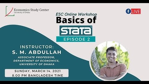 ESC Online Workshop: Basics of STATA Episode 2