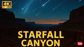 Starfall Canyon 🌠✨ | Meteor Rain Over Desert in 4K