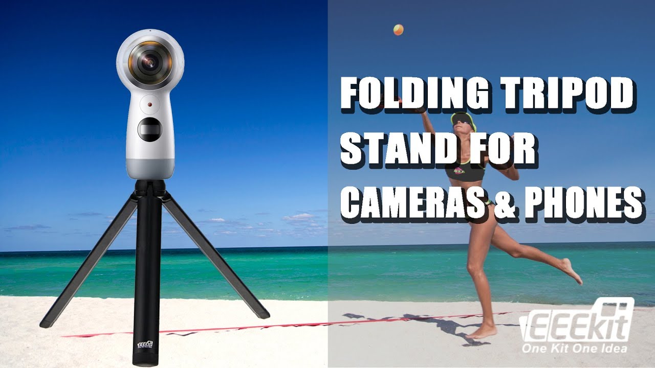 EEEKit Folding Tripod Stand Grip Stabilizer for Cameras & Phones
