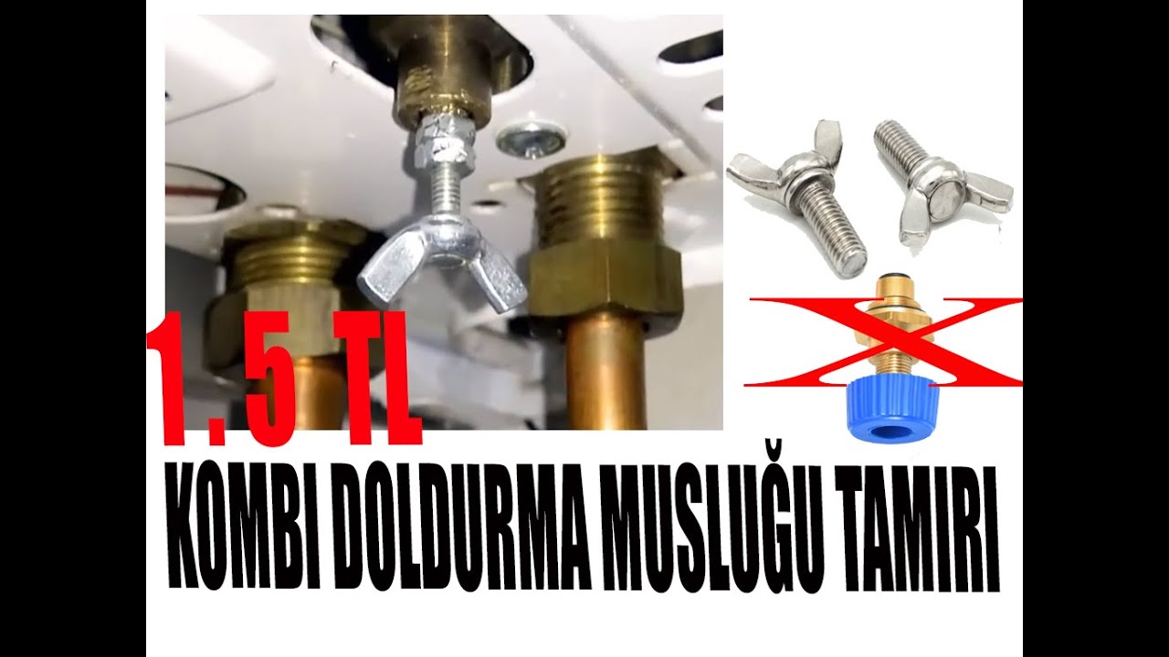 Demirdöküm Aden kombi Doldurma vanası-musluğu tamiri .How to Repair ...