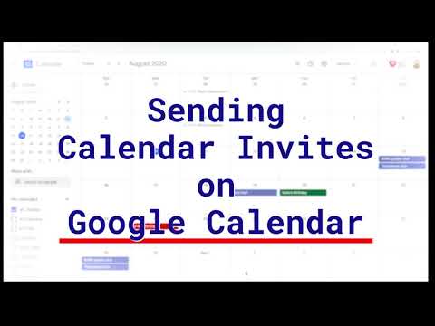 Sending Calendar Invites using Google Calendar - YouTube