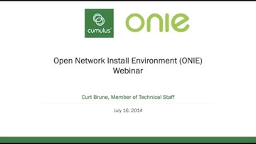 Webinar: Open Network Install Environment ONIE
