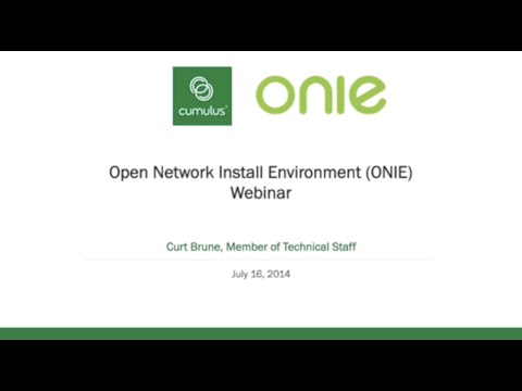 Webinar: Open Network Install Environment ONIE