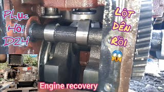 Engine recovery✅Phục hồi động cơ D24,chạy bị hết nhớt lột dên thay cốt mới luôn