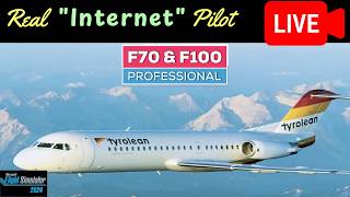 Fokker F70 over the Alps to Innsbruck | Real "Internet" Pilot | #msfs2024 #justflight screenshot 1