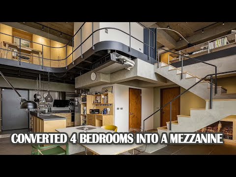 Video: Industrial Apartment Design Maximizes The Openness With Mezzanine For Natural Light And Breeze