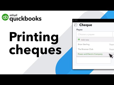 Vídeo: Como imprimo cheques no QuickBooks online?