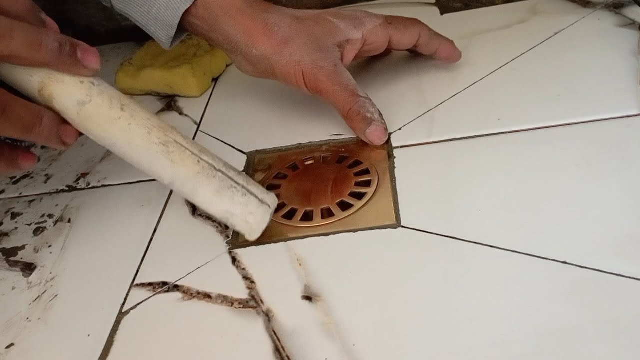 Step by step how to install ceramic tile with sewage gutter in the ...