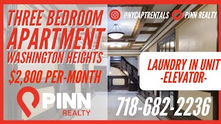 Three Bedroom Apartment With W/D In Unit For Rent - 661 W 180 St | NYC Apartment Tour | Pinn Realty