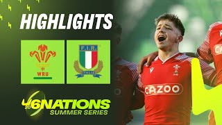 HIGHLIGHTS | Wales v Italy | U20 Six Nation Summer Series