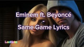 Eminem ft. Beyoncé - Same Game Lyrics Video Resimi