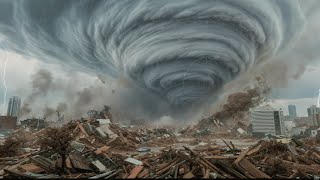 Beijing Devastated Epic Flood \& Tornado Conquer the City in a Matter of Seconds!