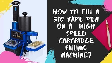 How To Fill A 510 Thread Vape Pen THC/CBD Distillate Oil - USA Made High Speed Filling Machine