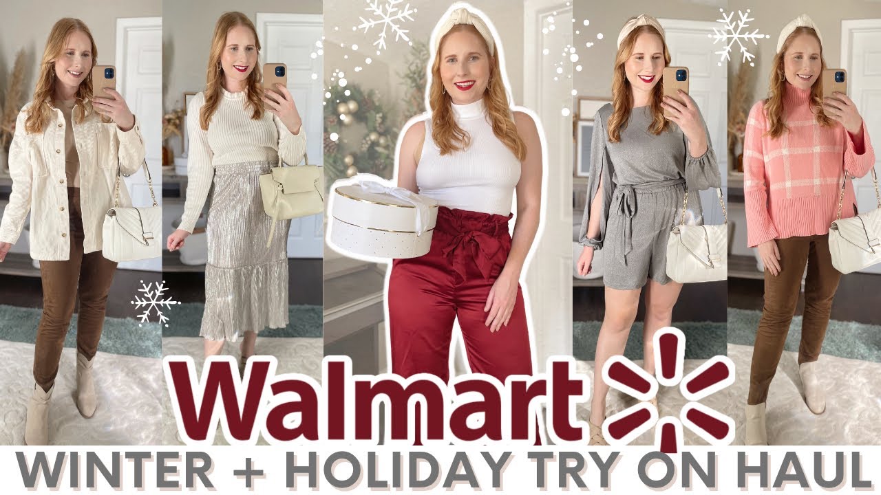 ⁣WALMART WINTER TRY ON HAUL 2022 | Walmart HOLIDAY OUTFITS + WINTER CLOTHING HAUL 2022