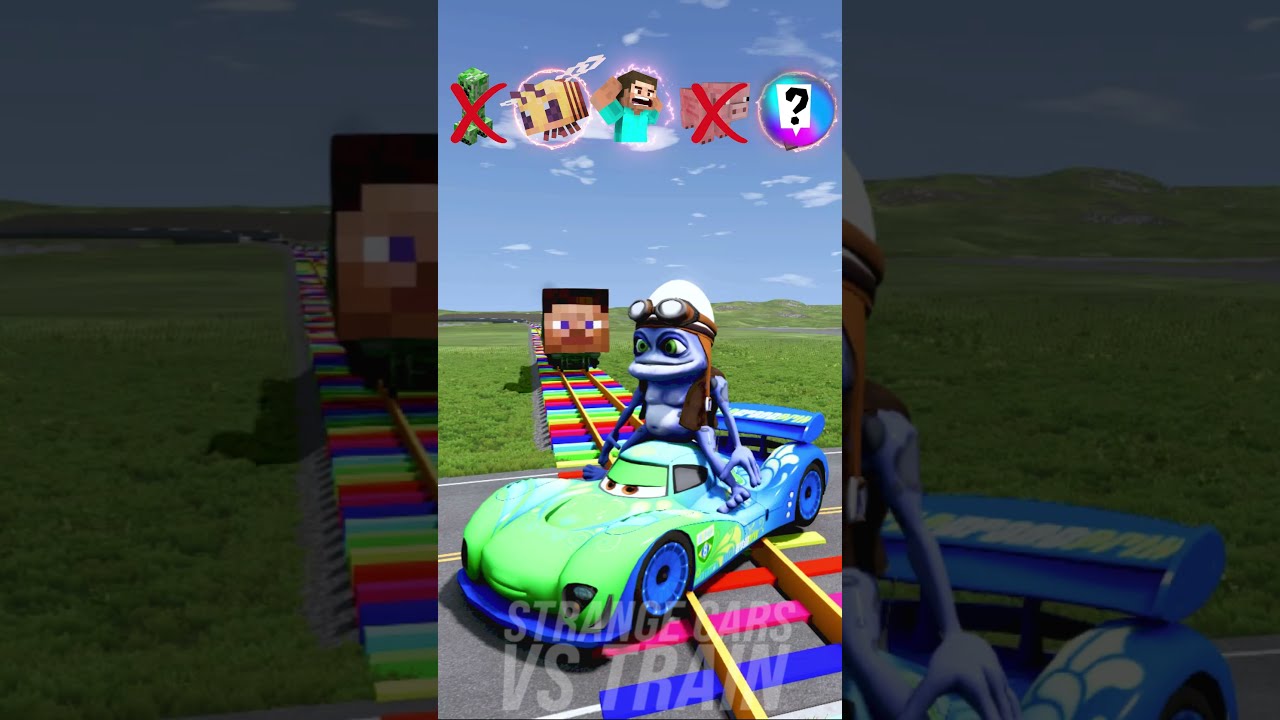  Evil McQueen Train VS Big Small Pixar Cars Guido Mater More Destroyed BeamNG Drive