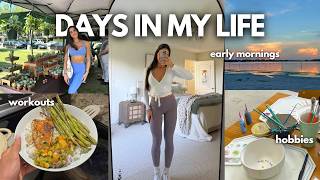 VLOG: a few productive days in my life as a bikini competitor (sunrise, shoulder workout & hobbies)