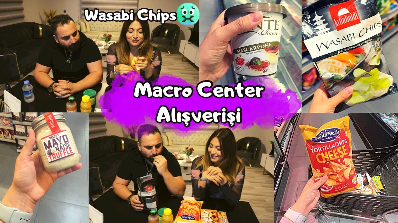 Market Alışverişi 🛒 | Macro Center | Wasabi Chips Denedik 🤢