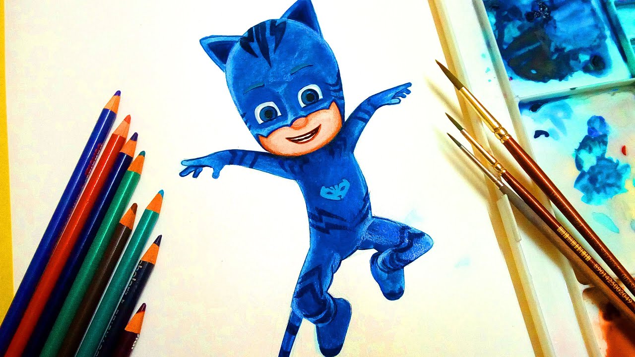 Download draw and Color PJ MASKS Disney Jr. CATBOY - YouTube