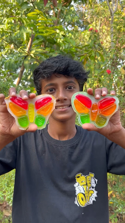 Colourfull butterfly jelly tasting 😋#shorts #shortvideo