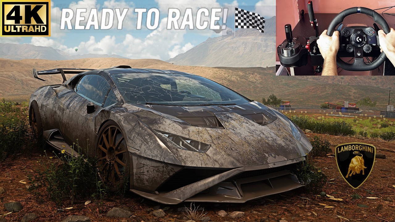 RESTORED & RACED VS HYPERCARS 1293HP Lamborghini Huracan STO Forza Horizon 5 Steering Wheel Gameplay