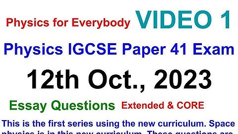 IGCSE PHYSICS 0625/41/M/J/2023 Q1 0625/41/M/J/23