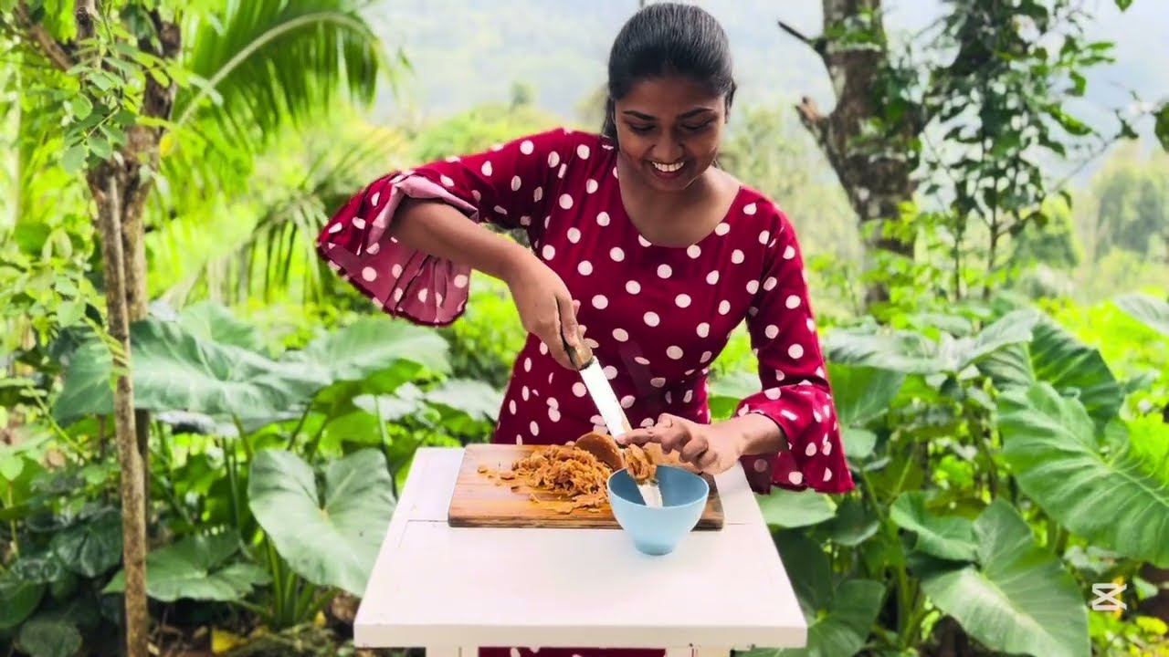 Kithul Jaggery Pudding 🍯 | Traditional Sri Lankan Dessert | Natural Cooking Sounds ASMR