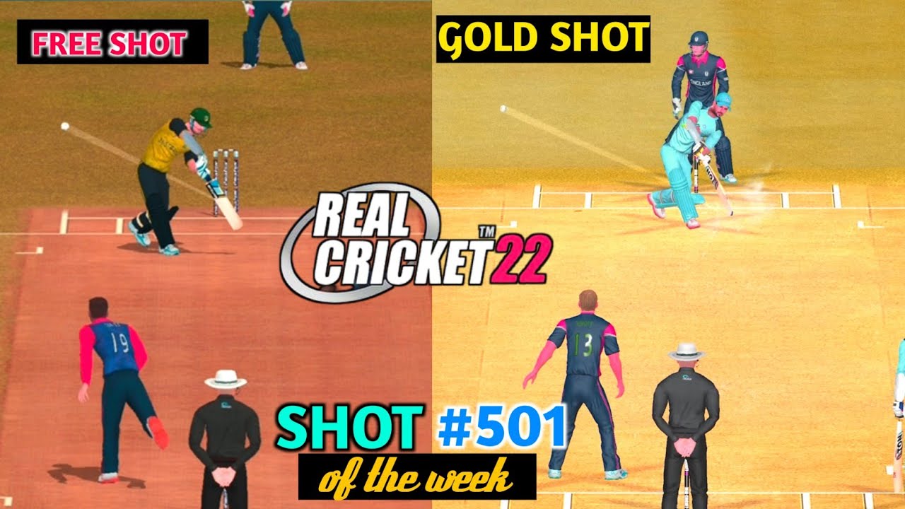 Real Cricket 22 Gold Shot Vs Free Shot | Real Cricket 22 New Gold Shot 