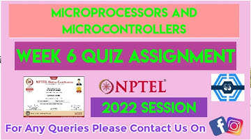 Microprocessors And Microcontrollers Week 6 Quiz Answer Solution 2022 | NPTEL | SWAYAM 2022