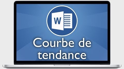 Tutoriel Word 2013 - Afficher et mettre en forme une courbe de tendance dans un graphique